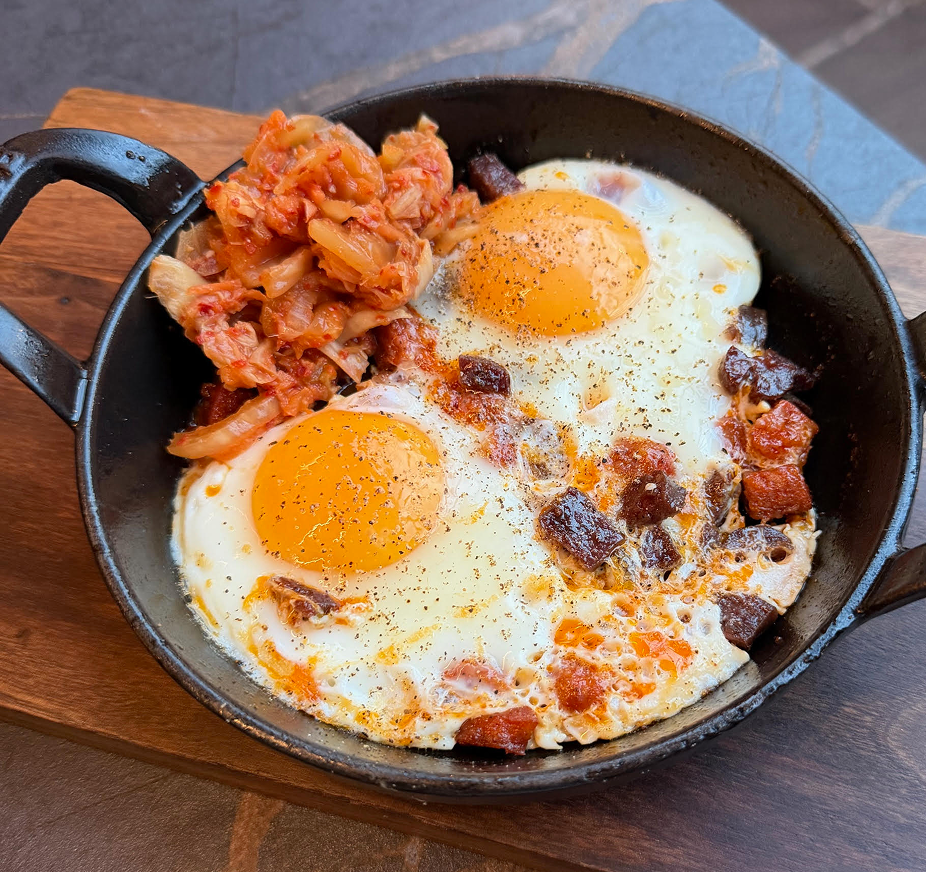 Mason's Meats Beef Sticks & chorizo fried eggs